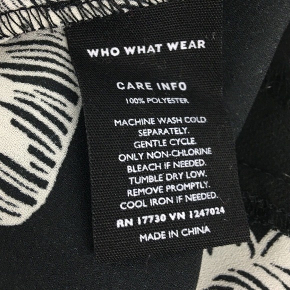 Who What Wear Womens Top Small Black White Floral Sleeveless Chiffon Blouse - Picture 3 of 11